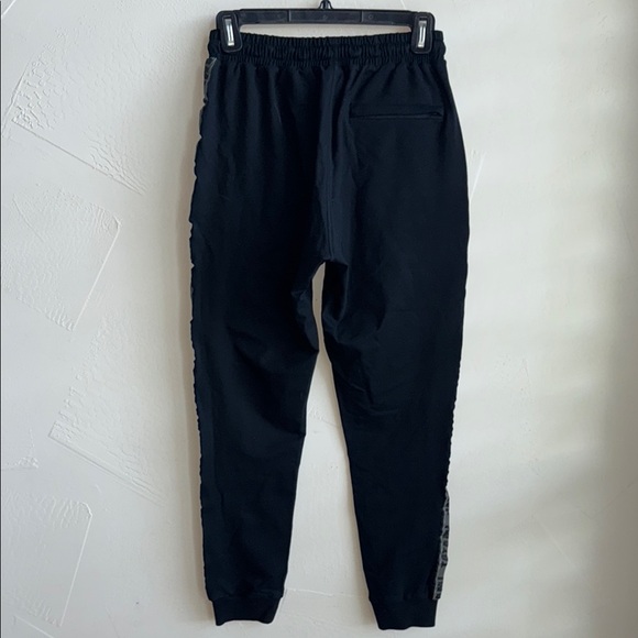 Black Jogger Pants with Side Stripes - Picture 3 of 6